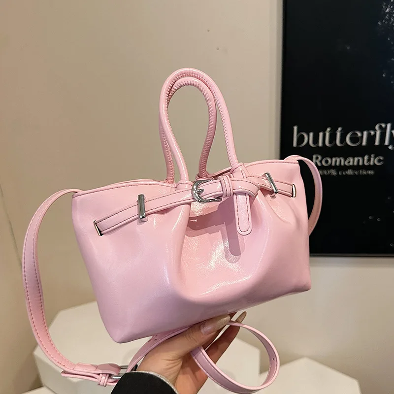 

2025 Belt Bucket Bag, Niche Pleated Shoulder Purse for Women, Chic Crossbody Tote, Minimalist Day-to-Night Bag, Textured Sling