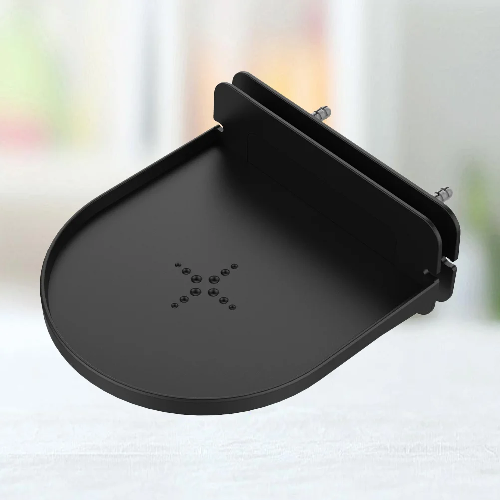 

Black Speaker Rack Stand Universal Wall Mount Brackets Plastic Holder for WiFi Router Free Counter from Spills