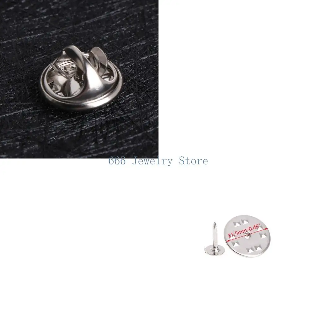 F2TD Practical Pin Backs 100x/Set for Butterfly Locking Pin Backs Replacement Tie Tack Clutch Pins for DIY Jewelry Findings B