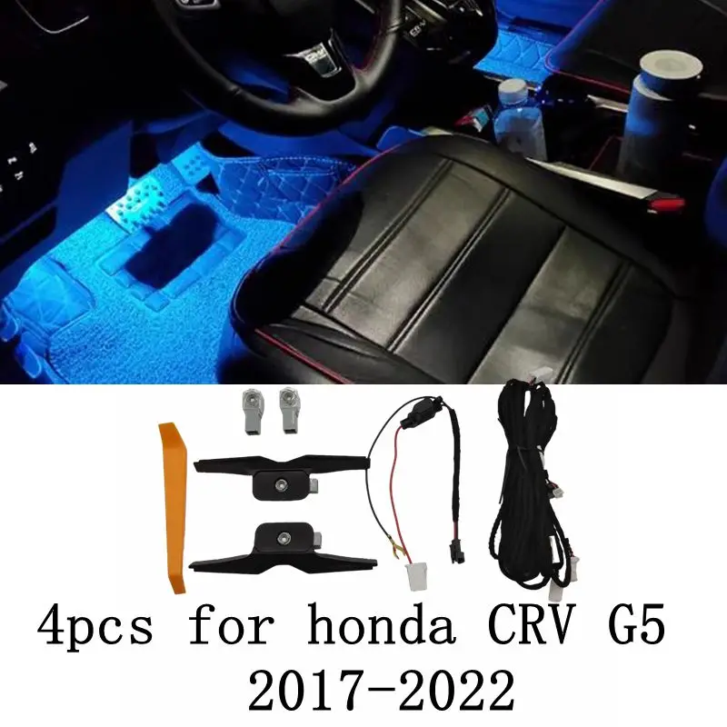 

Для Honda CRV5 CRV 2017-2022 G5 4 шт. салон автомобиля атмосферная лампа основное водителя пассажирское сиденье светодиодный светильник для ног