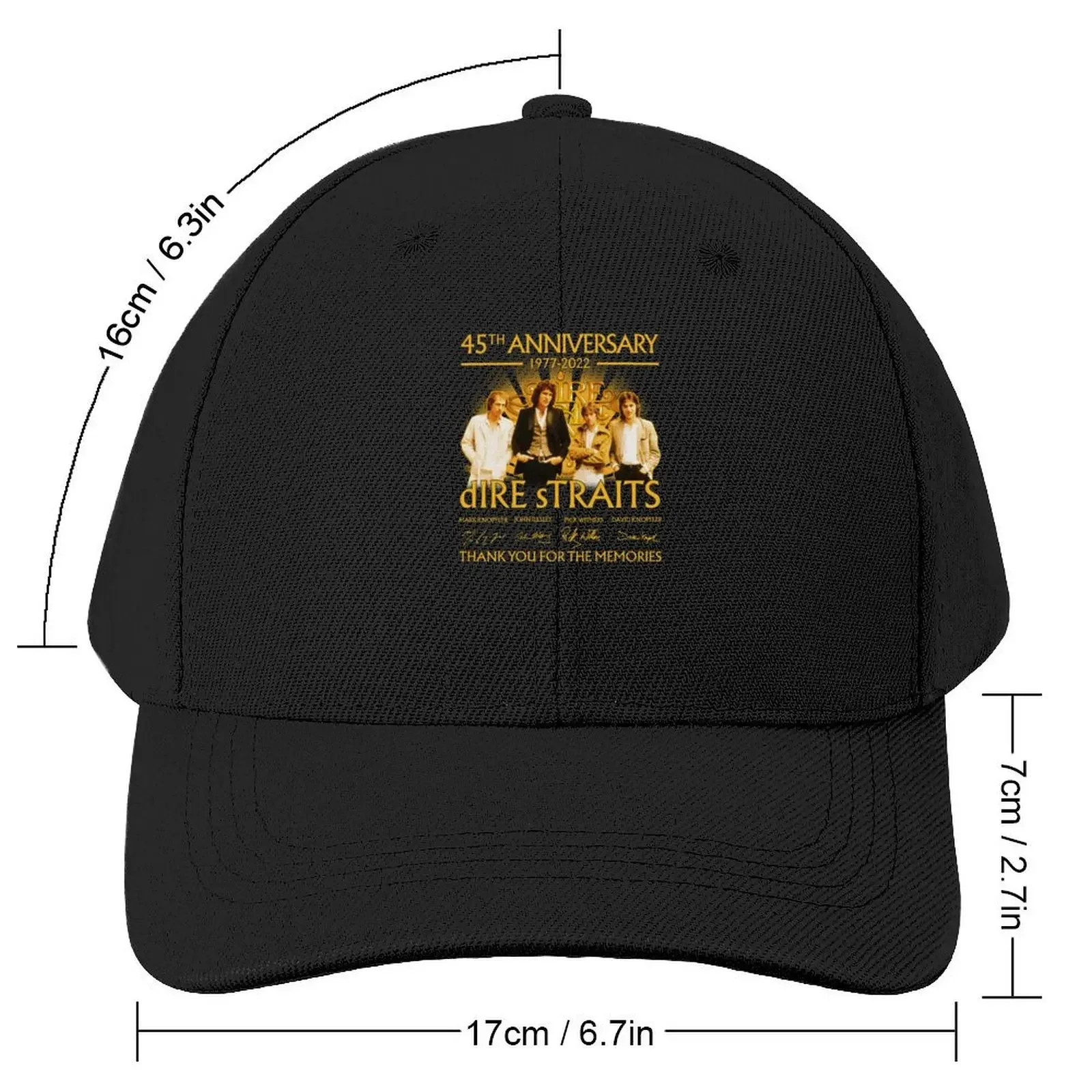 45th Anniversary 1977 2022 Dire Straits Signature Thank You For The Memories Baseball Cap Horse Hat Trucker Hats For Men Women's