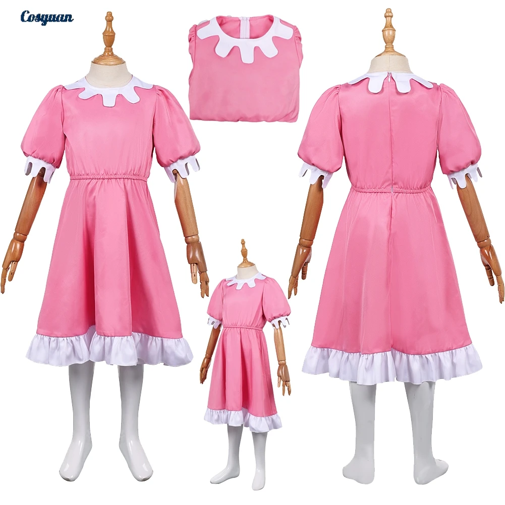 

Kids Girls Cartoon Three Robbers Tiffany Cospaly Pink Dresses Cute Children Roleplay Skirt Halloween Carnival Party Outfit Suit