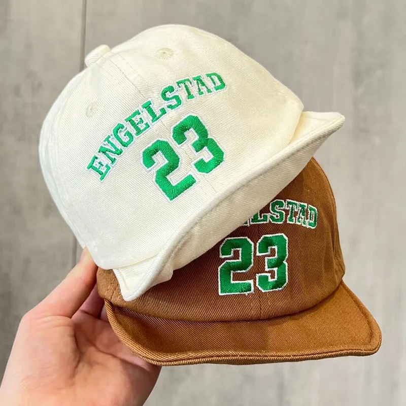 

Fashion Letter Baby Peaked Hat Soft Brim Toddler Baseball Cap 6-24Month Boys Girls Children Sunshade Visors Kids Duck Tongue Cap