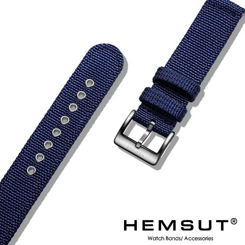 Hemsut Nylon Watch Bands  Quick Release Movement Watch Straps Military Breathable Waterproof 18mm 20mm 22mm 24mm