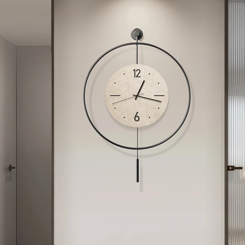 

Luxury Large Wall Clocks Modern Aesthetic Led Creative Nordic Silent Wall Watch Restaurant Design Reloj Pared Home Decoration