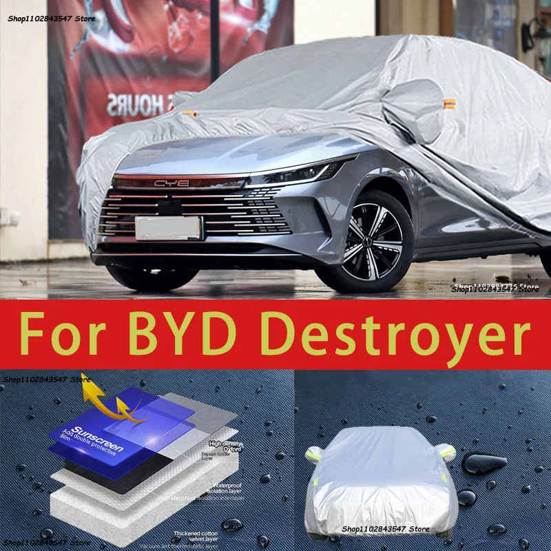 

Защитный чехол для автомобиля BYD Destroyer, защита краски автомобиля, солнцезащитный, теплоизоляционный, водонепроницаемая пленка для автомобильной одежды