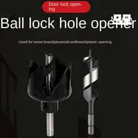 LINBON Ball keyhole hole opener carbide ball hole opener woodworking door cricket lock drilling hole set tool