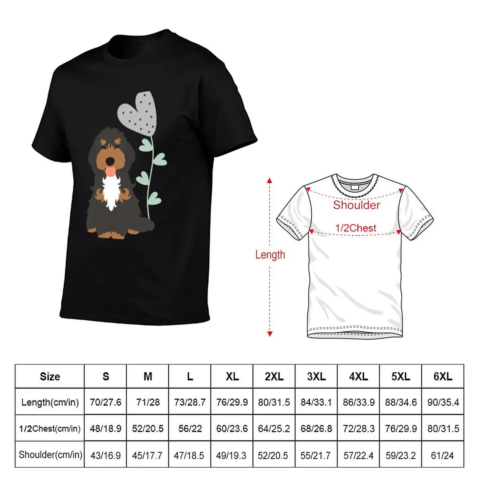 Love Black and Tan Tricolor Cockapoo Cavapoo Cavoodle T-Shirt cotton graphic tees anime graphic t shirts cotton t shirt men