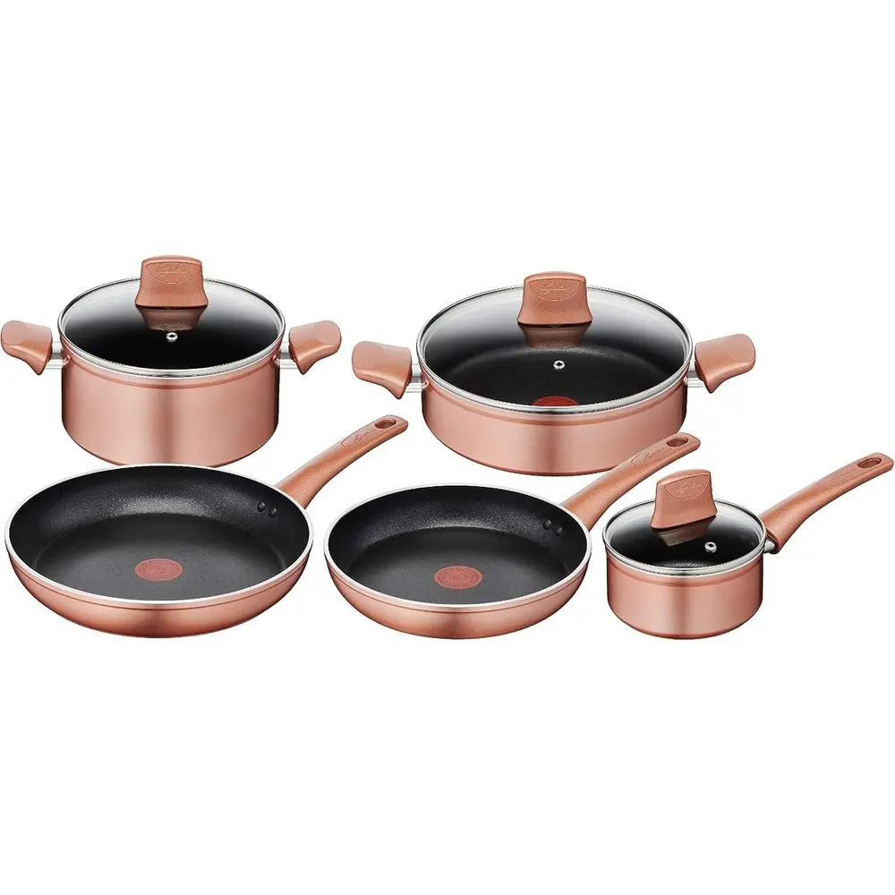 

8-Piece Black Non-Stick Aluminum Copper-Infused Cookware Set
