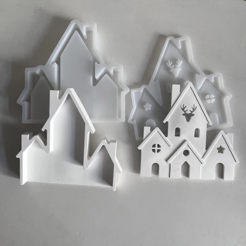 Multi Purpose Silicone Ornament Mold For Christmas Castles Display Decorations