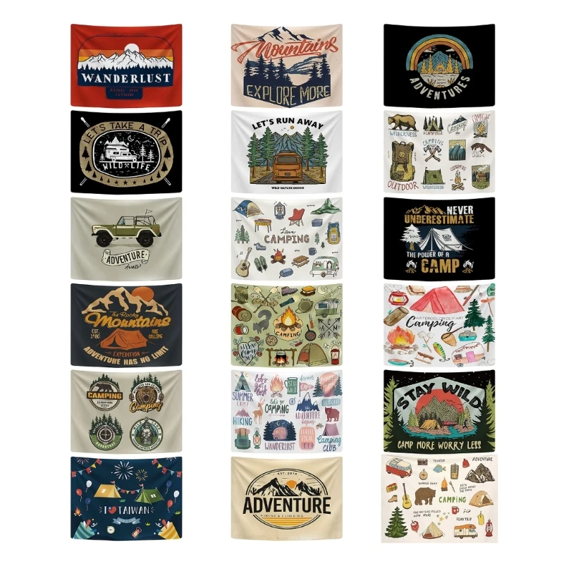 Camping Blanket Soft Sofa Blanket Camping Cushion Leisure Blanket Vintage-Tapestry Home Decorations for Bedroom Outdoor