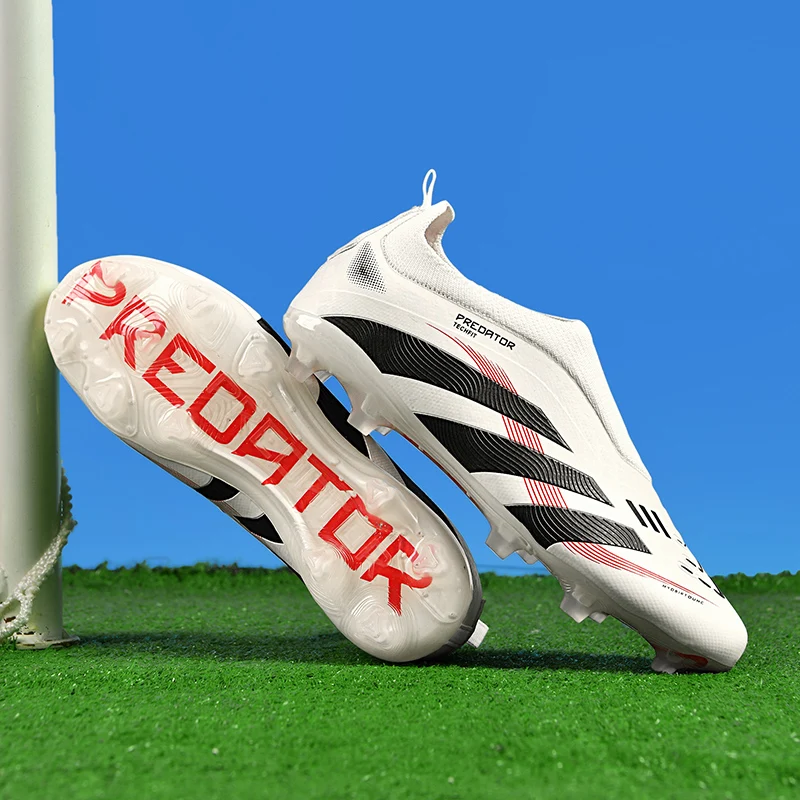 

2025 Football Shoes New Non Spike Casual Football Shoes for Kid Adult Size 31-46 Top Quality Futsal Soccer Boots Cleats Non-Slip