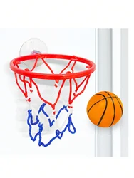 Small Basketball Set Coordinated Wrist Solid Rubber Elastic Ball Children's Exercise Shooting Table Game Toy