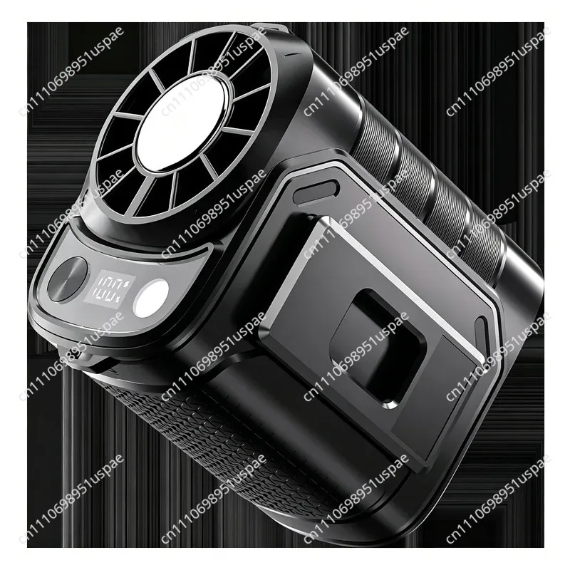 Ice-Cooling Waist Fan Portable Waist-Clip Fan for Outdoor Construction Sites Mini High-Speed Semiconductor Cooling