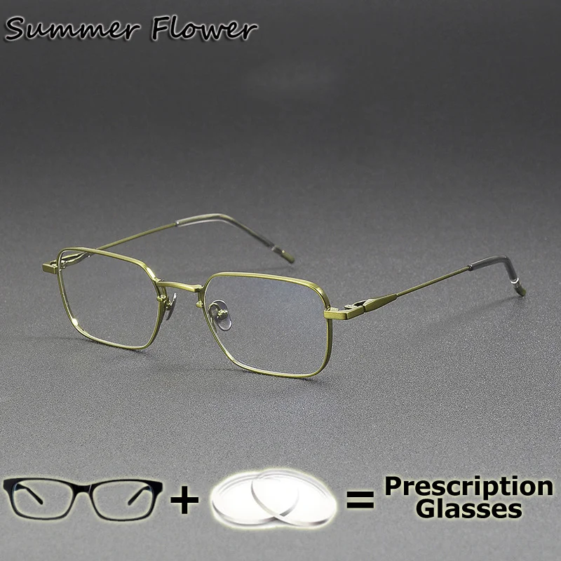 

Prescription Glasses Men Top Quality Pure Titanium Optical Eyewear Slim Frame for Multifocal Transition Lenses Women