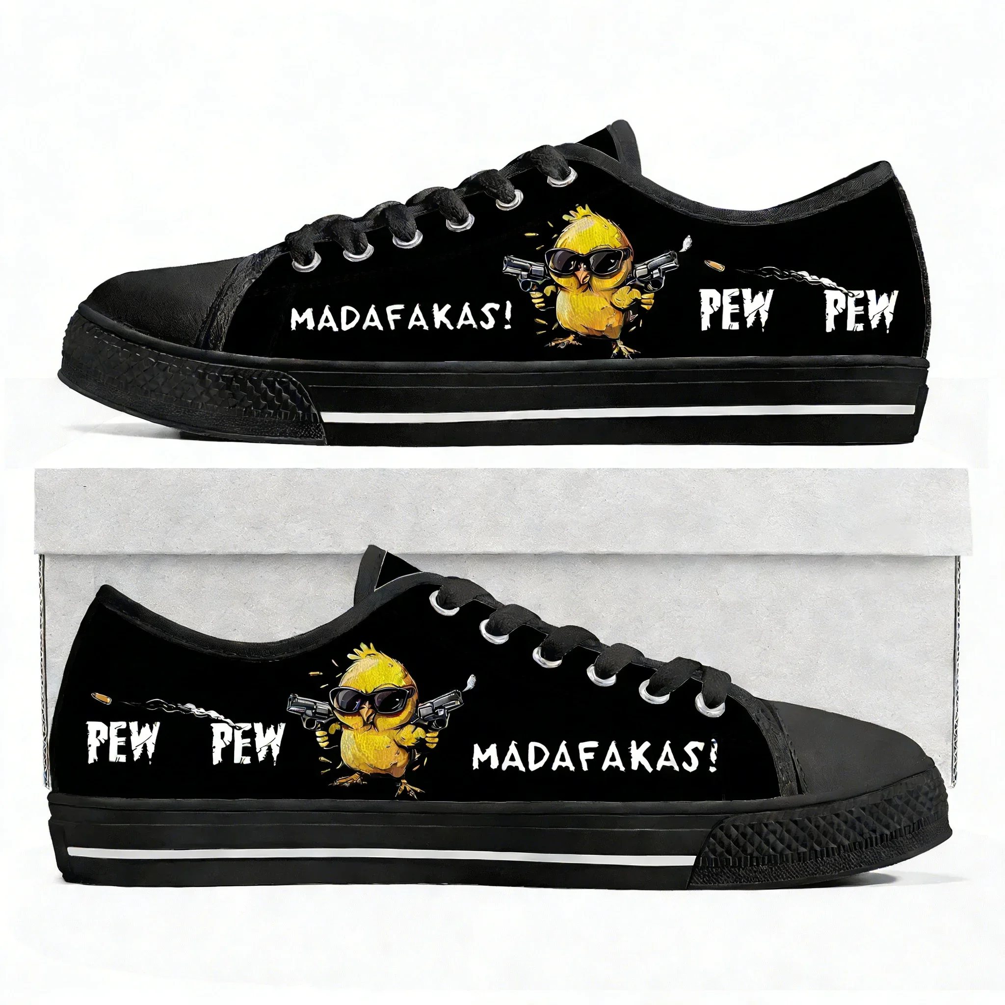Pew Pew Madafakas Fun Pattern Low Top Lightweight Sneakers Mens Womens Teenager Flats Canvas Sneaker Hiking Travel Casual Shoes view 4