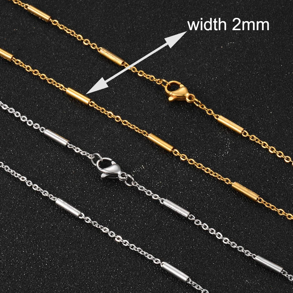 Edelstahl-Damenkette Verschiedene Stile Länge Beliebte Kette Goldfarben Hochwertiger Schmuck – Detail 5