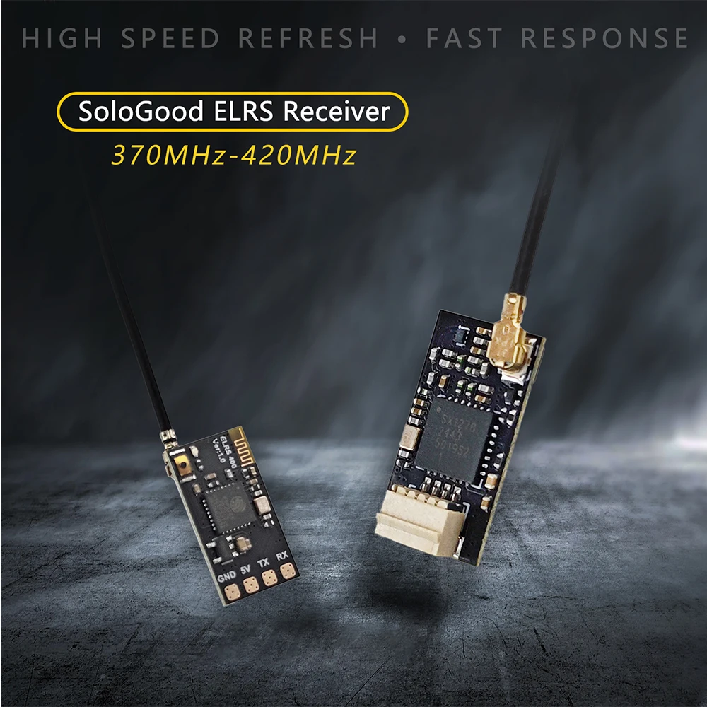 

Приемник SoloGood 370–420 МГц ELRS для гоночного дрона на радиоуправлении