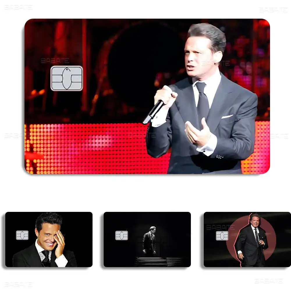 Funda con adhesivo de la película Singer L-Luis M-Miguel para tarjetas de crédito/débito pequeñas, parte frontal