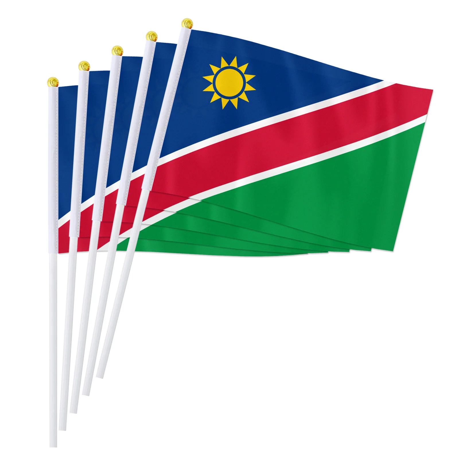 PTEROSAUR-14*21cm Namibia Hand Flag, Namibia Namibian National Flag, World African Country Handheld Small Waving Flag