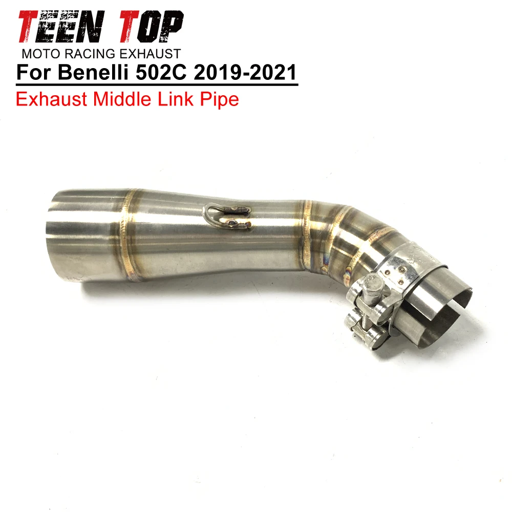 

51mm Motorcycle Middle Link Pipe For BENELLI 502C Exhaust Pipe Stainless Steel Connection Pipe 502c 2019-2021 Moto Tube