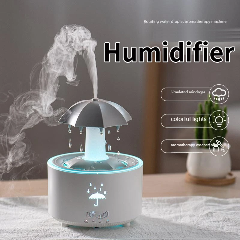 

Вращающийся зонт, увлажнитель с каплями воды, бытовой тяжелый туман, настольные радужные огни, машина для ароматерапии с дистанционным управлением