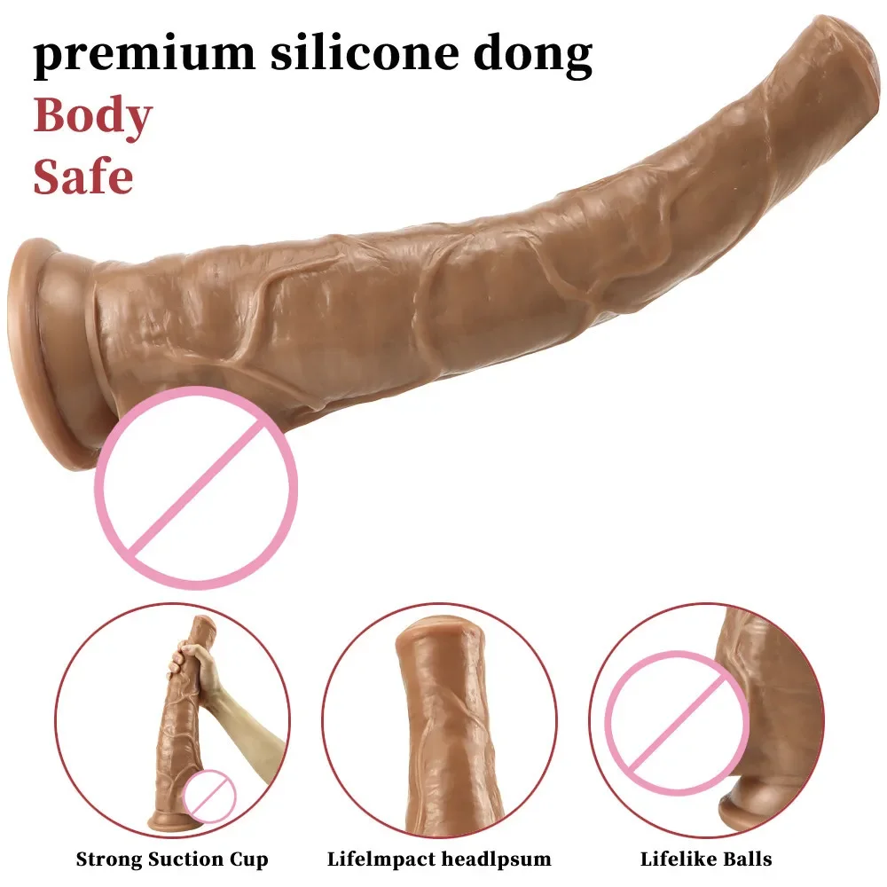 Godemiché à Ventouse pour Pénis pour Homme et Femme, Jouets Sexuels, Optique, Bite, Anal, Sangle Gay, Grosse Bite, Épaisseur du Vagin, 16 Pouces