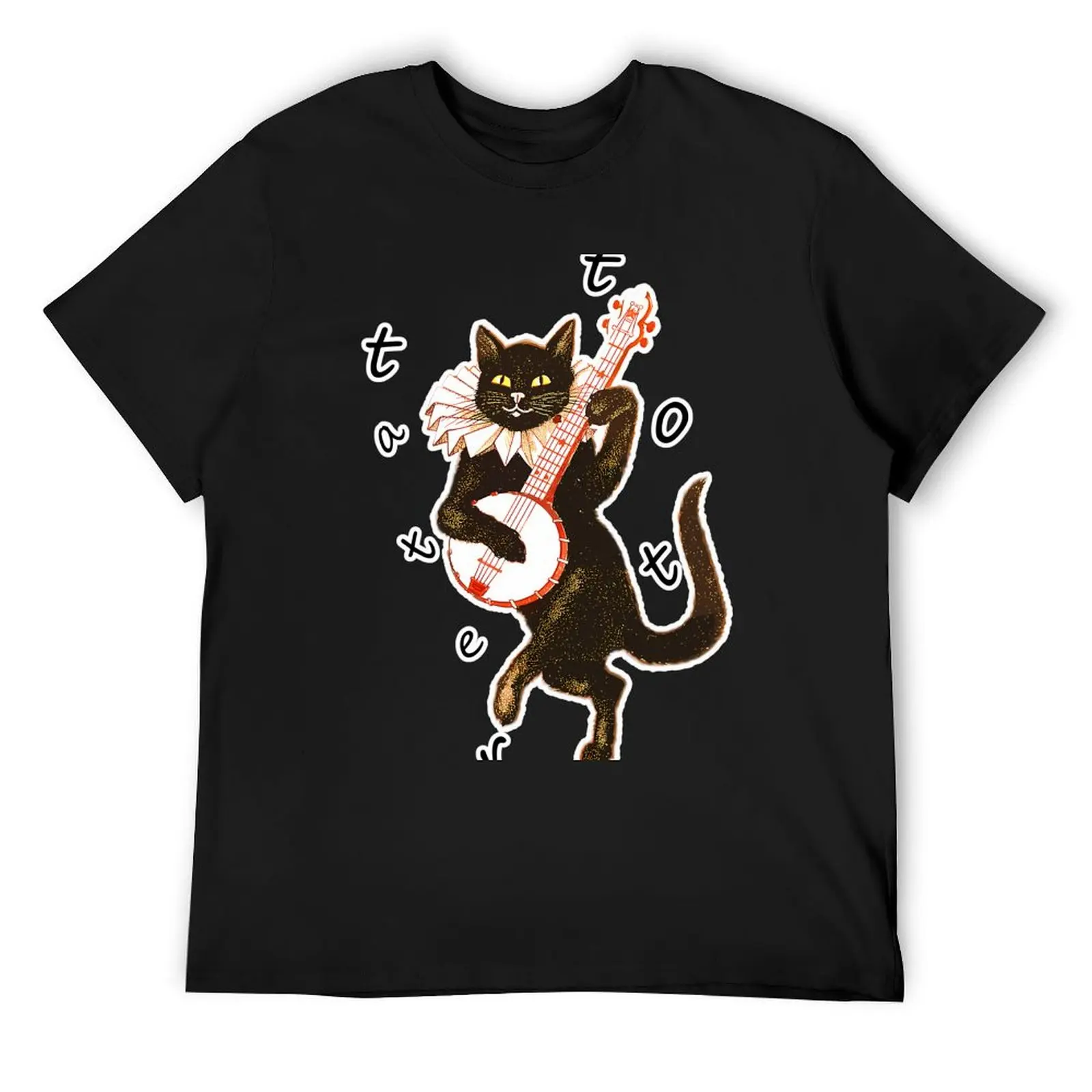 tater tot dancing cat T-Shirt korean fashion tees mens big and tall t shirts