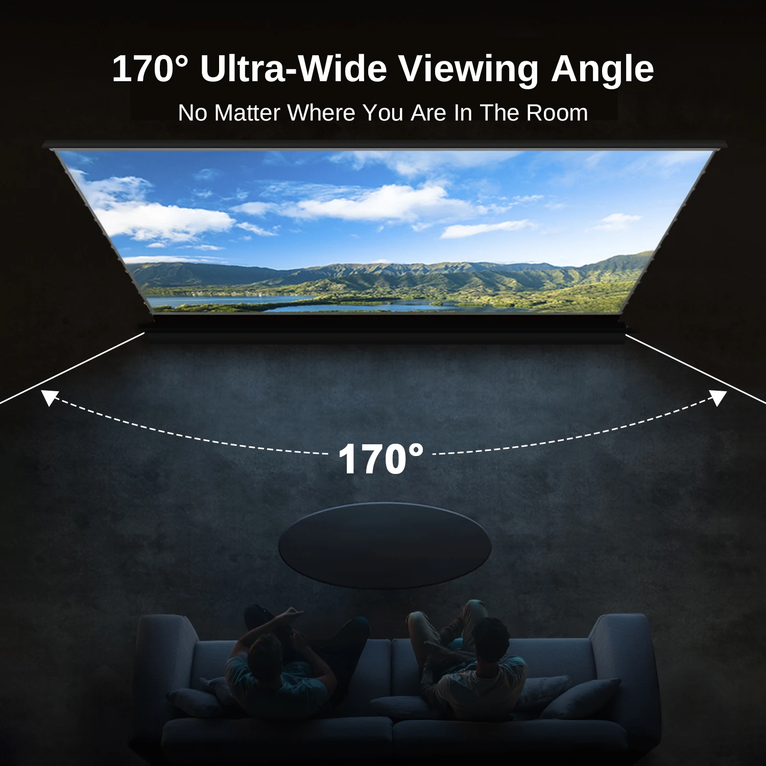 OEM Luxury Home Theater Floor Rising Projection Screen Rollable Laser Tv For Ust Projector 4k Alr Screen