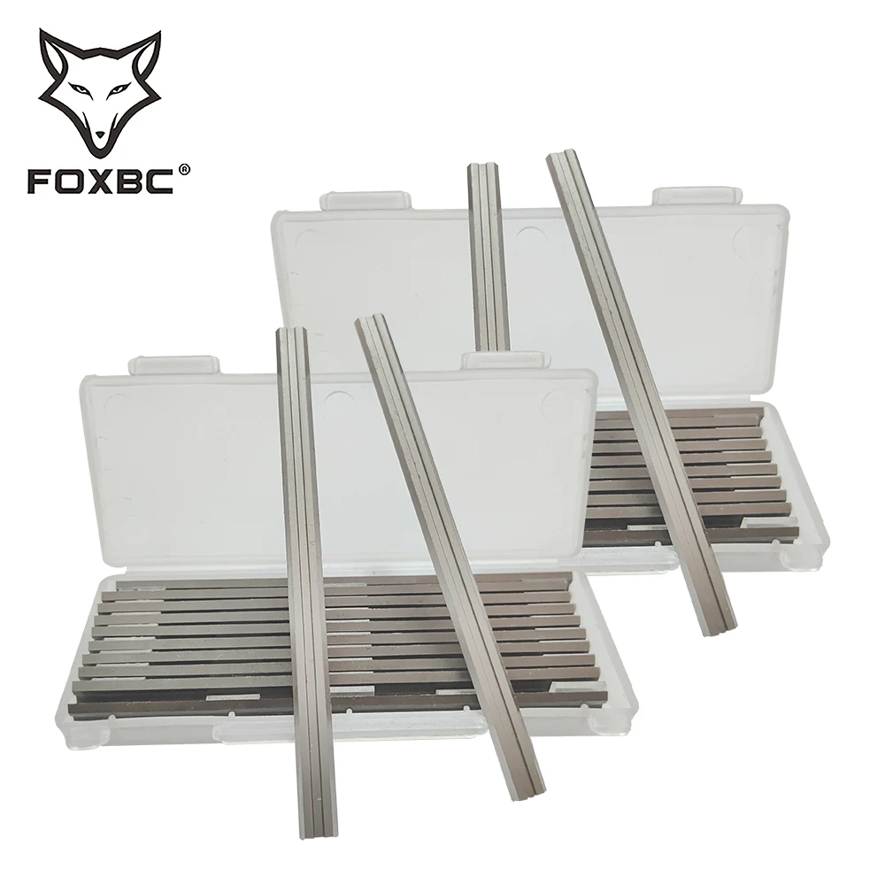 FOXBC 20PCS 82mm Electric Planer Blades Reversible Wood Planer Knives Woodworking Machinery Parts For DeWalt Bosch Makita