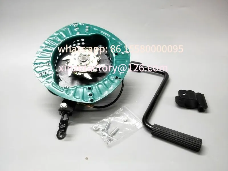 Customizable spring tiller Hand-cranked, no pull required.