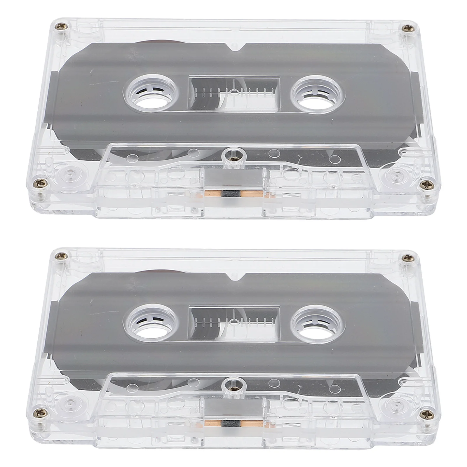 

2 Pcs Audio Tape Cassette Low Noise for Mixtape Recorder Blank Adhesive Tapes Recording Voice Cassettes 30 Min Time
