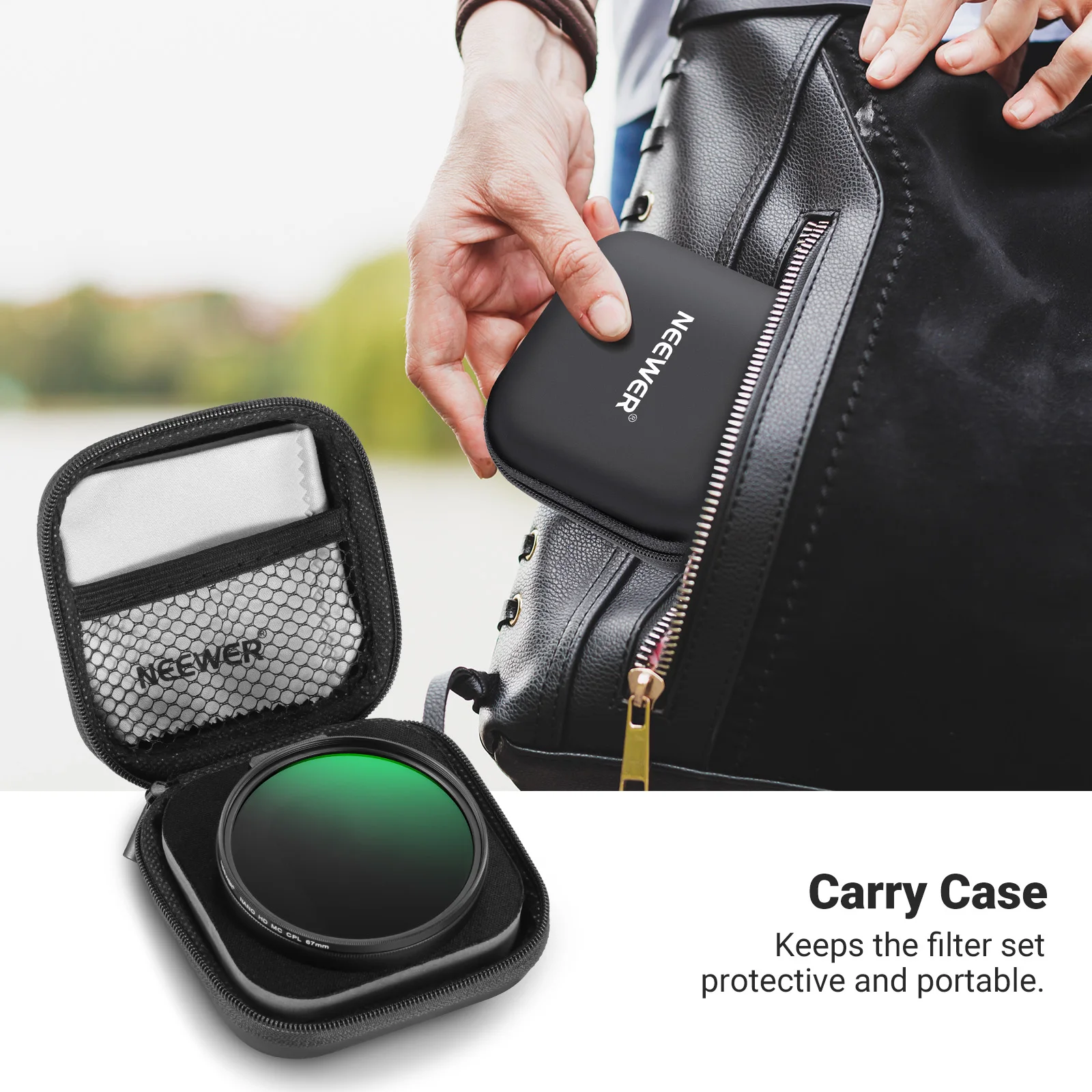 NEEWER 67mm Handy-CPL-Filter mit Cold-Shoe-Clip, HD-Zirkularpolarisationsfilter für Samsung S26 Ultra iPhone 17 Pro/Pro Max – Detail 9