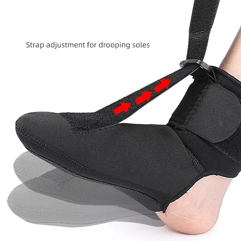 Adjustable Plantar Fasciitis Night Foot Splint Drop Orthotic Brace Elastic Dorsal Night Splint Foot Rehabilitation Stretch Strap