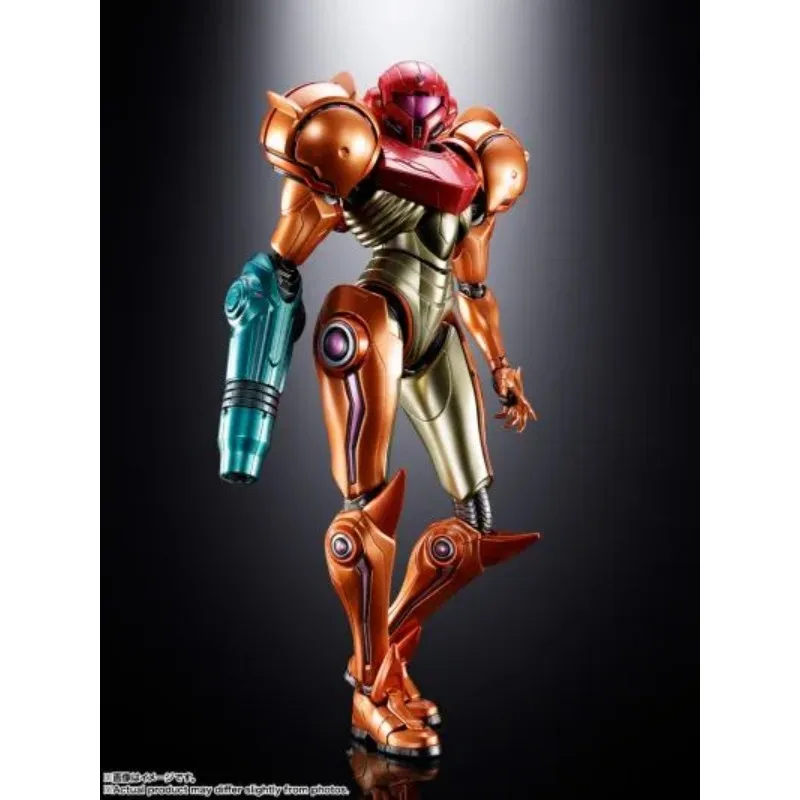 Bandai Original CHOGOKIN Samus Aran 210mm Anime Action Figures Toys For Boys Christmas Gift Collectible Model Ornaments - view 5