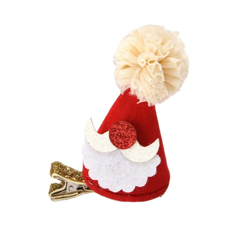 1Pc Christmas Adult Children Hair Clip Santa Claus Antler Hairpin Clip Christmas Hat Gift Cute Hair Clip Accessories