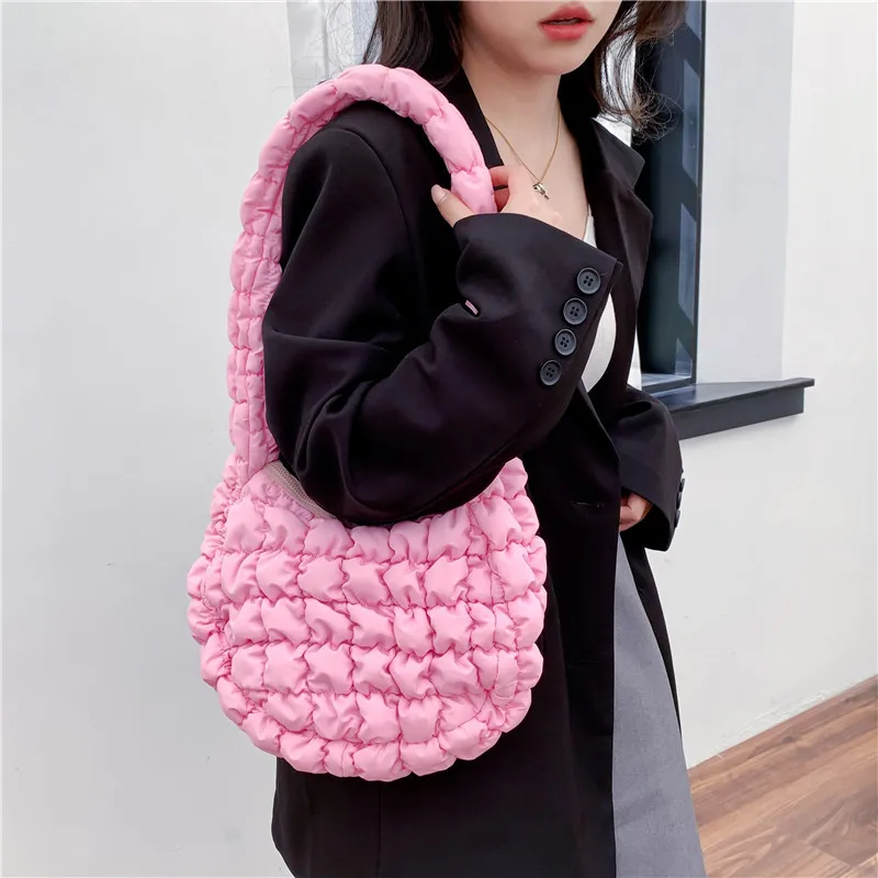 

Korean Fashion Solid Colour Shoulder Bag Women Lightweight Casual Dumpling Bag Trendy Handbags Cloud Shape Bag Y2k Bag Tote Bags