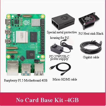 Raspberry PI 5 without card Base kit 4G Development Boards