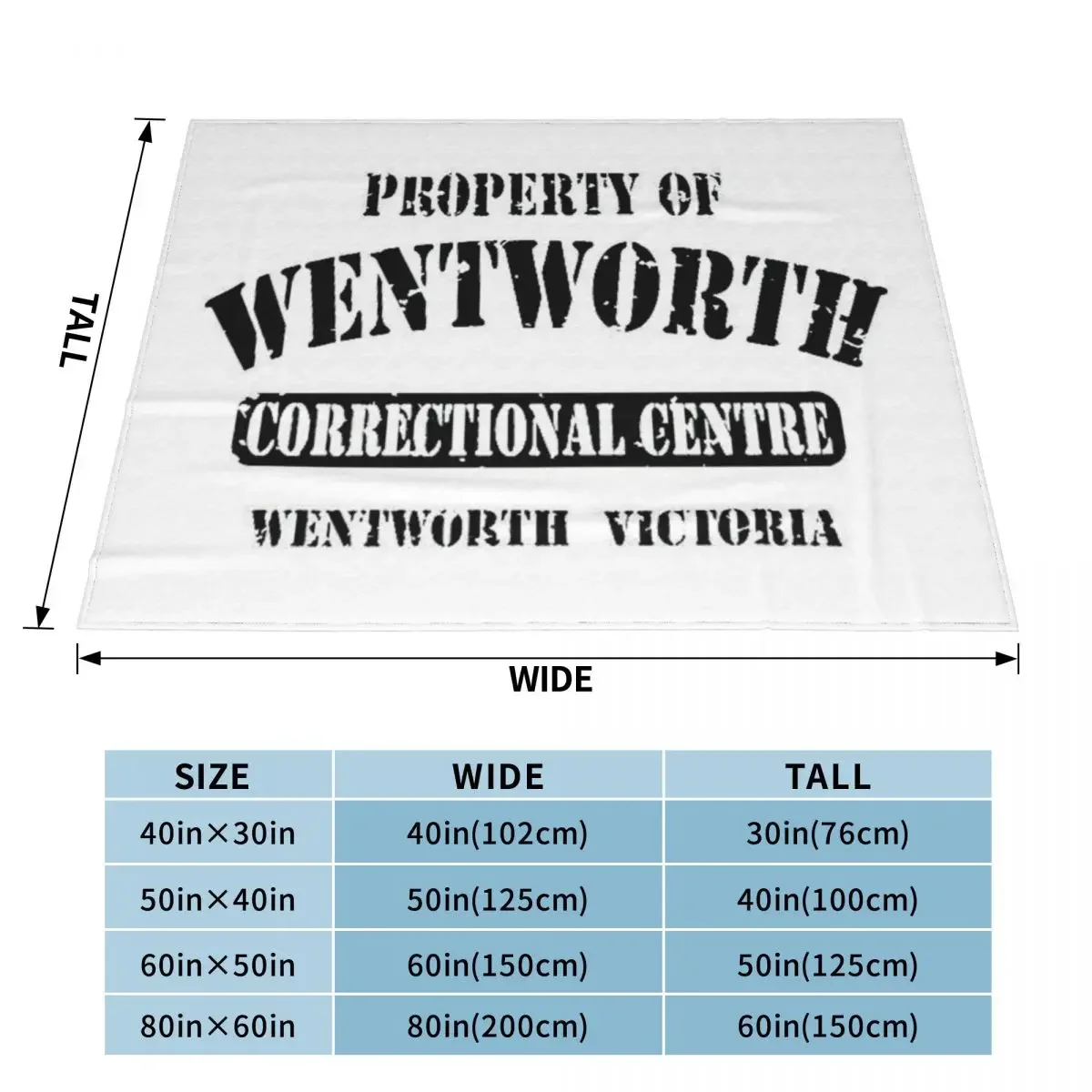 Wentworth Correctional Center Throw Blanket Blankets For Baby Plush Large sofa bed Blankets