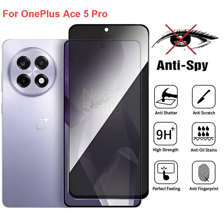

For OnePlus Ace 5 Pro PKR110 Anti Spy Privacy Tempered Glass Screen Protector Compatible For OnePlus Ace5 Pro Phone Film