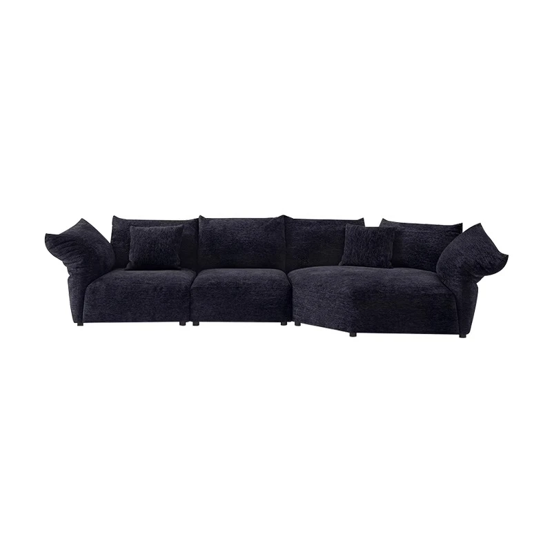 

Italian minimalist designer sofa, large flat fabric
