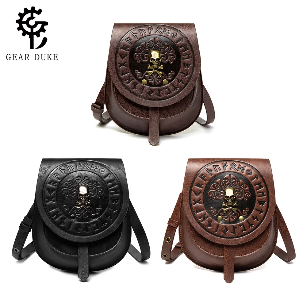

European and American punk retro wind pressure pattern women's single shoulder diagonal cross bag
