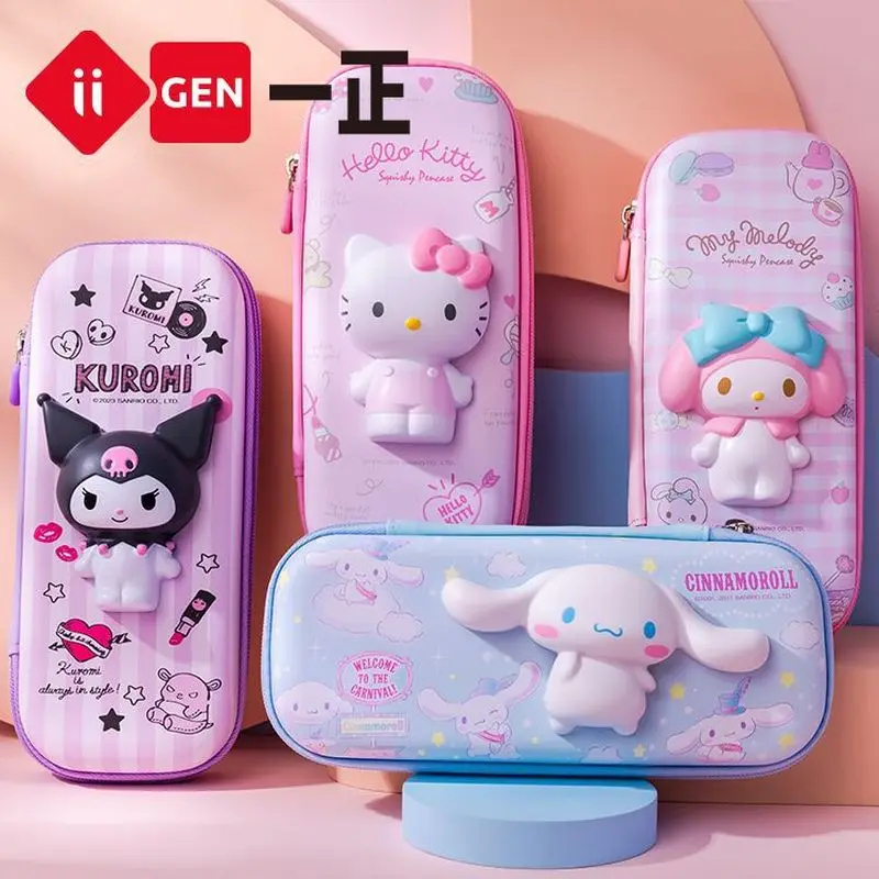 3d Decompression Sanrio Kuromi Series Pencil Case Cute Large Capacity Storage Layer Multifuntion Stress Reliving For Kid Gift