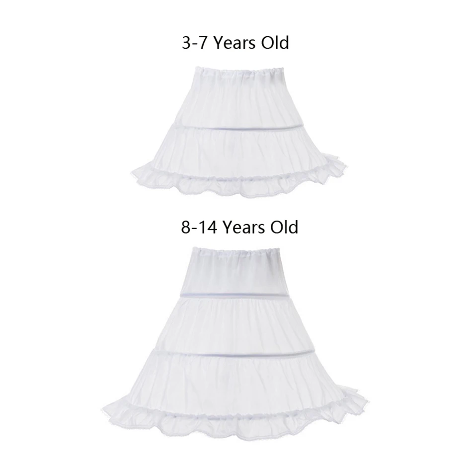 

Kids Petticoat for Girls Children Princess Cosplay Dress Wedding Ball Gown Skirt White Bustle Crinoline Elastic Underskirt