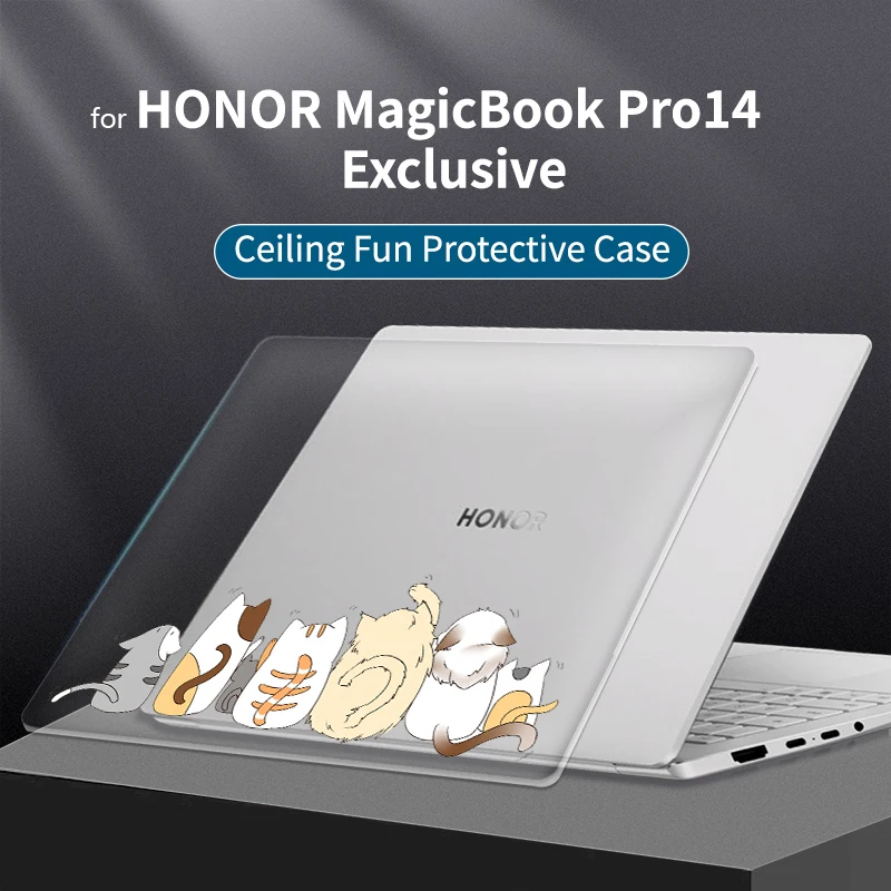 

Cartoon Frosted Hard Cover for 2025 Honor MagicBook Pro 14 Laptop Case MRB-A Matte Plastic Protective Shell Anti-Scratch