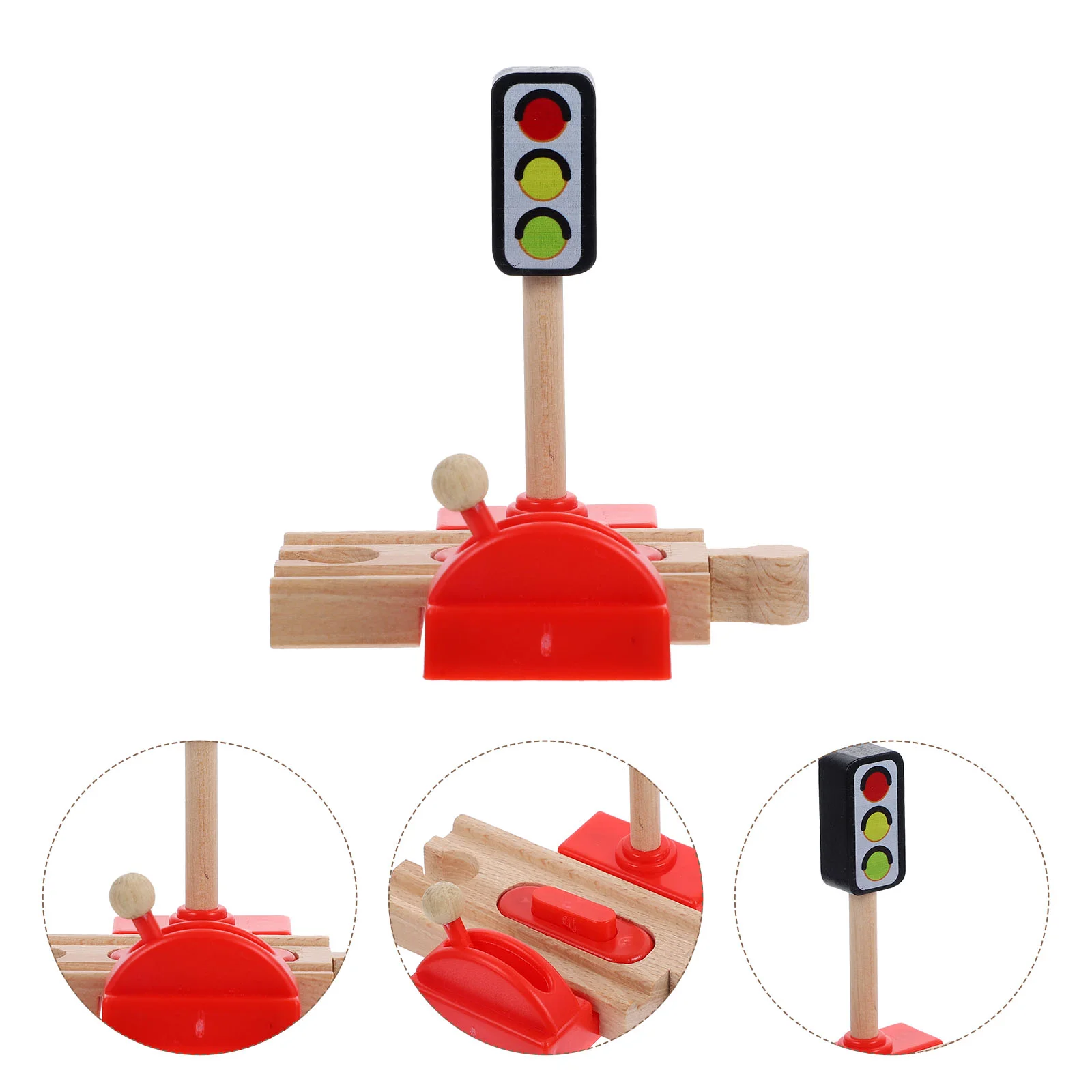 

Train Track Accessories Toy Wooden Railway Roadblock For Games Model Kids Funny Child DIY