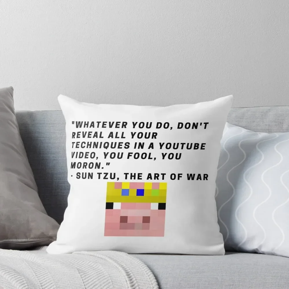 Technoblade - Sun Tzu Quote Throw Pillow Decorative Sofa Cushions Plaid Sofa pillow