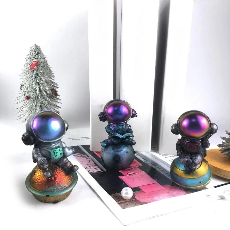 لطيف رائد الفضاء زخرفة الحرف قالب من السيليكون مجوهرات الايبوكسي صب المجوهرات أداة صنع الراتنج Craft بها بنفسك الحرفية ديكور #2