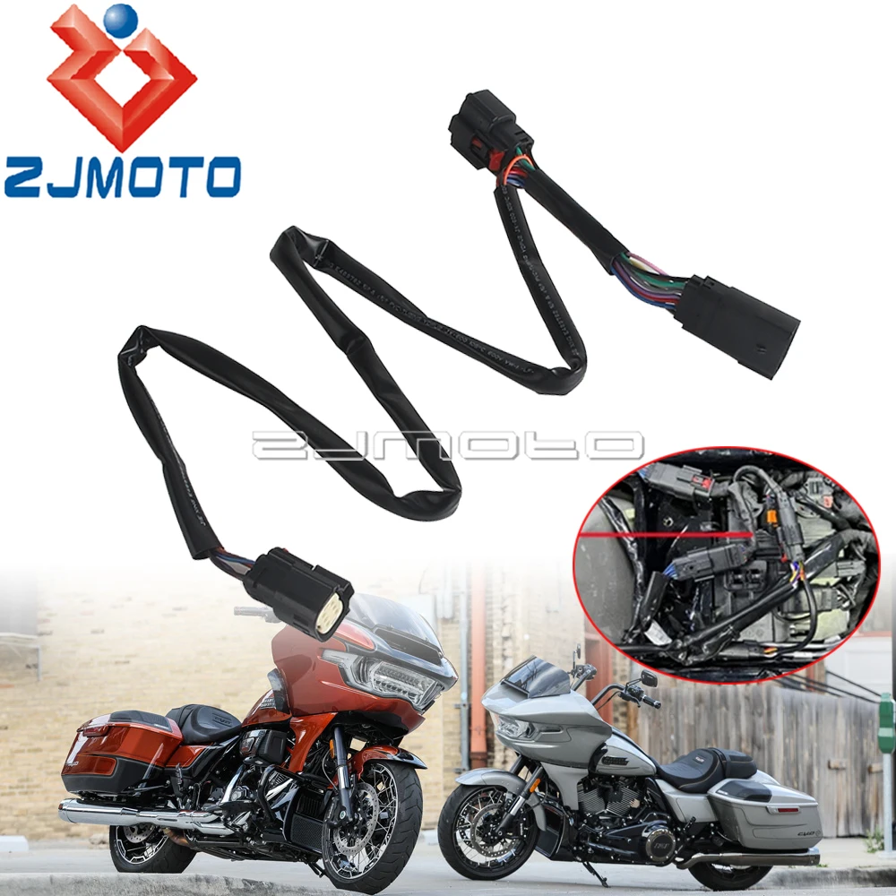 1pc Motorcycle LED Tour Pak Adapter Harness For Harley CVO Road Glide FLTRXSE 2023 CVO Street Glide 2023-24 Road Glide 117 2024