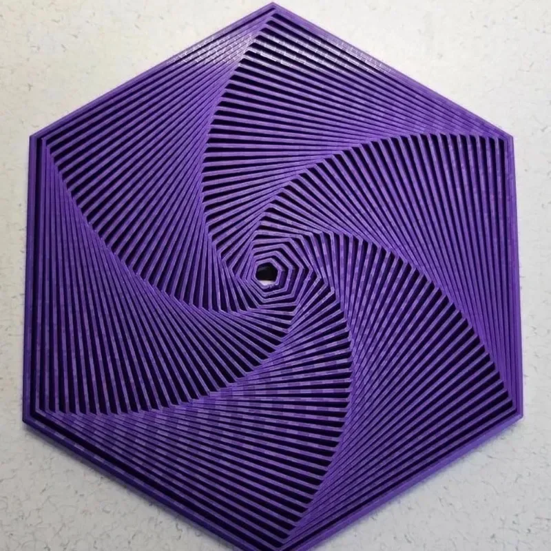 Hot Sale Fractal Fidget Hexagon Decompression Toys 3D Printing Purple Gold Desktop Stress Relieving Toy Children\'s Birthday Gift